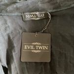 Evil Twin Cardigan One Size Long Blue Open Front Edgy Grunge Streetwear Photo 5