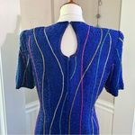 Neiman Marcus Precious Moments Sheath Dress Rainbow Beaded 80s‎ early 90s… Blue Size M Photo 9