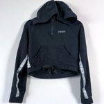 Gymshark 24/7 Cropped Quarter Zip Hoodie in Black Small Photo 0