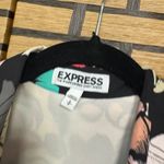 EXPRESS  Black Floral The‎ Portifino Shirt Dress Size Small Photo 4