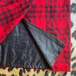 Eddie Bauer Vintage Red Black Tartan Plaid Blanket Wrap Midi Skirt Photo 10