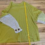 Urban Outfitters Oversized Green Layered Tee With Crochet Sleeves XS Photo 5