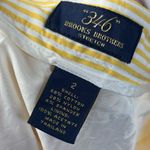 Brooks Brothers Yellow & White Stripe Wrap Front Knee Length Skirt 2 Photo 3