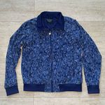 Athleta  Jacket Womens M Brooklyn Bomber Jacket II Blue Camo Full Zip‎ Photo 0