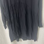 H&M  L.O.G.G. Drop Waist Collared Black Dress Medium Photo 5