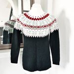 J.Jill Festival Cottage Fair Isle Sweater Black Mul Pullover, Size XS New w/Tag Photo 7