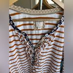 Cute fall long sleeve ruffle Henley Size L Photo 1