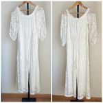 Farm Rio Anthropologie  White Off Shoulder Jumpsuit XS Photo 1