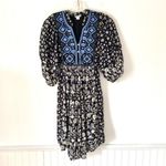 Sundance  Livie Embroidered Black Blue Peasant Boho Dress size PXXS Photo 1