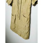 Sandro  Women's Brown Army Green Linen Blend Linoa Shirt Dress Size 36 Photo 6