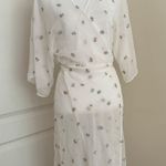 Victoria's Secret NWT White Sheer Long Floral Embroidered Robe, Sz XS/S Photo 2