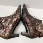 Helle Comfort Brown Booties Metallic Zipper Accent Size 6.5 Photo 6