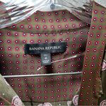 Banana Republic  FOULARD SILK BOW DRESS Olive Brown Polka Dot Dress women’s 4T Photo 5