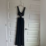 Mac Duggal  68166 Black Floral Sequined Crisscross Bodice Gown‎ Size 2 NWT Photo 4