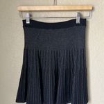A.L.C. Black Shimmer Ribbed Mini Flare Skirt  Photo 0