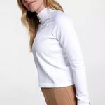 Calia by Carrie Calia Women's Relaxed Seamless 1/4 Zip Long Sleeve in Pure White size M NWT Photo 0