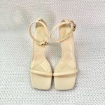 ZARA Bone Ivory Squared Toe Single Strap Bloggers Favorite Sandals NWOT 38 Photo 4