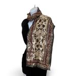 Vintage Laura Geraldi Metallic Accent Scarf Silver Photo 1