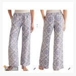 Soft Surroundings  Aliso Point Linen Pants Blue Print Photo 1