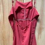 Zaful  red cross cross front tie back romper Photo 1