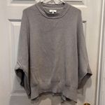 Urban Daizy Women's Gray Ribbed Knit Pullover Poncho Sweater Dolman Sleeve Large Photo 0