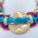 Vintage Leather Shop 80s Braided Elastic Rope Belt Photo 4