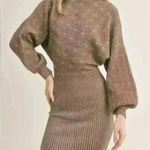 Sage The Label  along the vines sweater dress boho, cozy, chic size L Photo 0