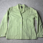 Eileen Fisher Women's Eileen Fisher PS Green Snap Lightweight Blazer Business Photo 0