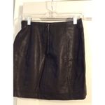 Free People  Mini Faux Leather Skirt Size 2 Lined Black Photo 1