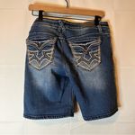 Hydraulic Blue Jean Shorts with Distressed Finish Photo 1