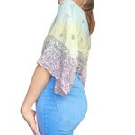 Surf Gypsy  pastel tie dye Kimono small boho cropped front tie cardigan cover up Photo 2