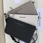 Michael Kors MK Medium Triple Pouch Crossbody - Black Multi Photo 2