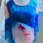 Dressy long sleeve blouse 🌺 Blue Size L Photo 0