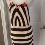 Anthropologie By  Crochet Halter Mini Dress. Size L. MSRP $128  Photo 5