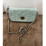 Forever 21 NWT faux leather seafoam green quilted chain strap Crossbody purse Photo 0