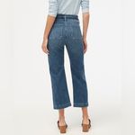 J.Crew  Womens Straight Leg Crop Jeans Sz 27 Medium Wash Paperbag Waist Photo 1