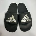 Adidas black & silver Adilette slides size 9 Photo 1