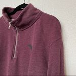 PINK - Victoria's Secret VS Pink Maroon Leopard Logo Quarter Zip Sweatshirt Size Small Photo 1
