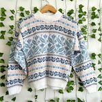 Vintage Retro Chunky Turtleneck Sweater Multi Photo 0