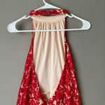 Missguided  sz M red lace halter romper‎ Photo 5