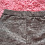 Jules & Leopold  Tan Plaid Flare Pants Photo 5