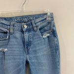 American Eagle  Jeans Blue 90's Low Rise Skinny Kick Distressed Sz 00 Photo 3