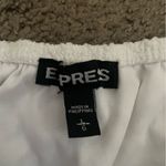 EXPRESS  White Floral Lace Off-The-Shoulder Flowy Relaxed Fit Short-Sleeve Top Photo 5