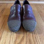 Brunello Cucinelli Metallic Cap Toe Leather Flats Burgundy Slip-On Loafers 36 Photo 4