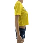 Riot Queen  LARGE Y2K Womens Yellow Super Grunge Mallgoth Crop Top Tee Crew Neck Photo 2