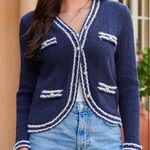 Grace Karin  Women's Cropped Cardigan Sweaters Long Sleeve Elegant Pearl small Photo 3