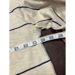 Lou & grey  Striped 3/4 Sleeve Top Womens XS Barely‎ Beige Top Relaxed New Photo 9