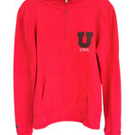 Jansport A8  University of Utah Utes Red Quarter Zip Sweatshirt Women's Medium Photo 0