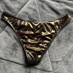 Dippin' Daisy's Dippin’ Daisy’s Metallic Gold Nox Cheeky Low-Rise Bikini Bottoms NEW Photo 3