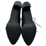 Stuart Weitzman x Gigi Hadid Croc Embossed Lace Up Ankle Boots Black Size 10 Photo 5